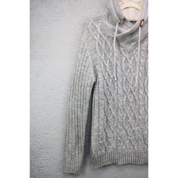 XRAY Jeans Sherpa Collar Men's Cable Knit Sweater-Size Large - Picture 3 of 9